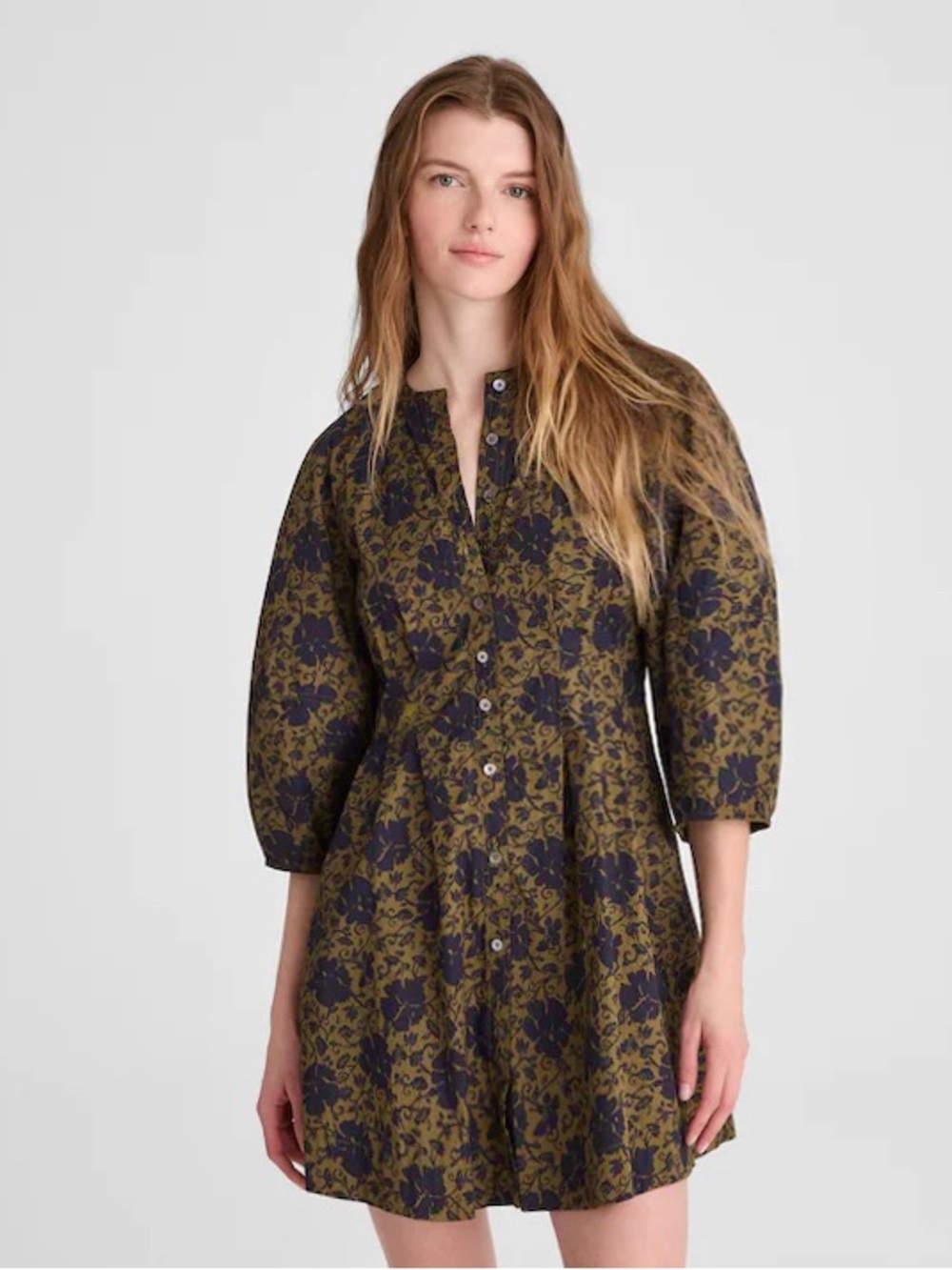 Madewell Sculptural Sleeve Dress - Picture 1 of 5